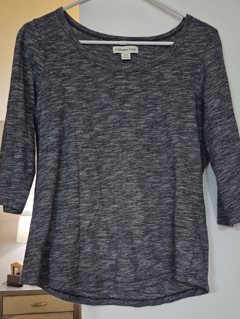 Coldwater Creek Women's Heathered Gray Long Sleeve Tee